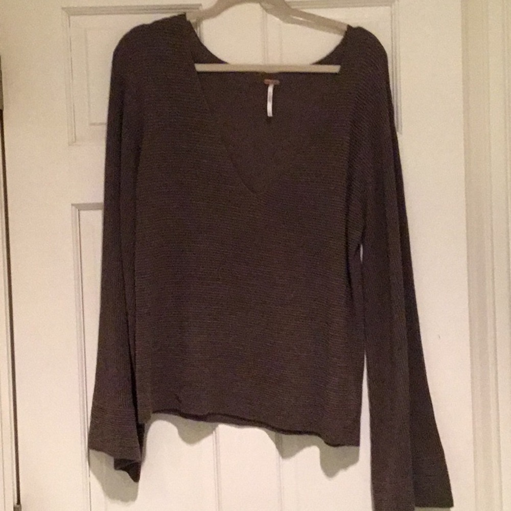 Brown free people sweater
